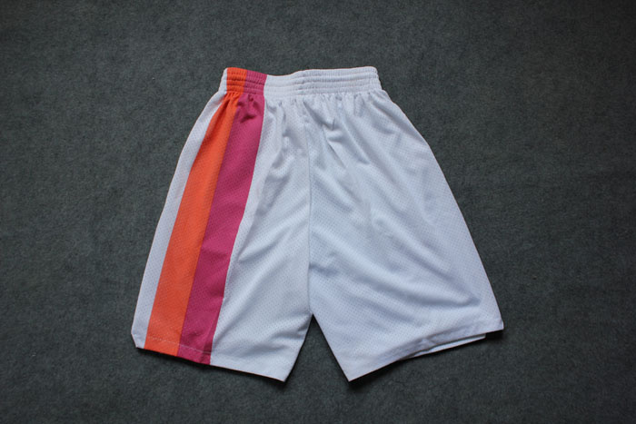 NBA Miami Hear Floridians ABA Throwback White Rainbow Shorts